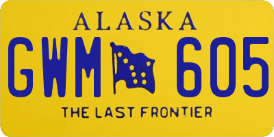 AK license plate GWM605