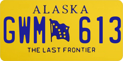 AK license plate GWM613