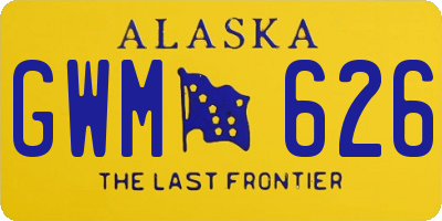 AK license plate GWM626