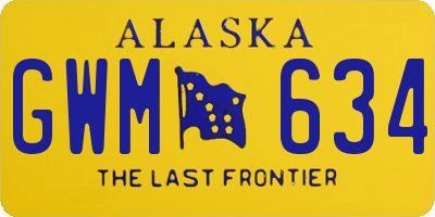 AK license plate GWM634