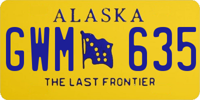 AK license plate GWM635