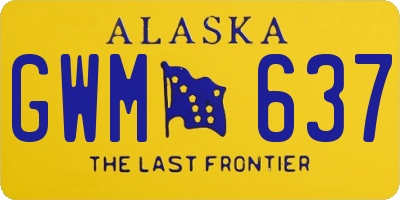 AK license plate GWM637