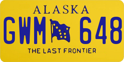 AK license plate GWM648