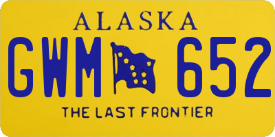 AK license plate GWM652