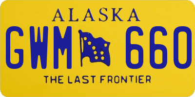 AK license plate GWM660