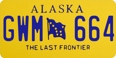 AK license plate GWM664