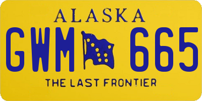 AK license plate GWM665