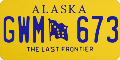 AK license plate GWM673