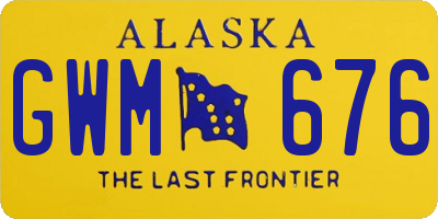AK license plate GWM676