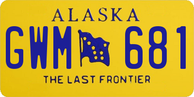 AK license plate GWM681