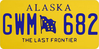 AK license plate GWM682