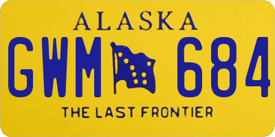 AK license plate GWM684