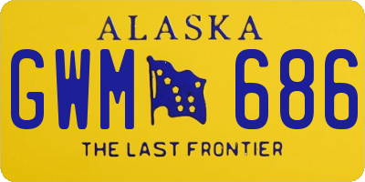 AK license plate GWM686