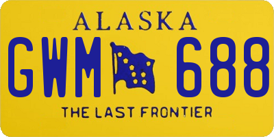 AK license plate GWM688