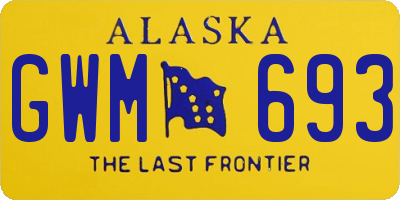 AK license plate GWM693