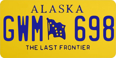 AK license plate GWM698