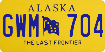 AK license plate GWM704