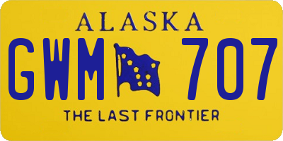 AK license plate GWM707