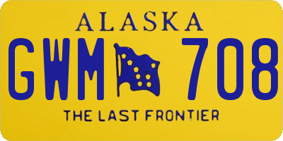 AK license plate GWM708