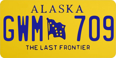 AK license plate GWM709