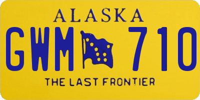 AK license plate GWM710
