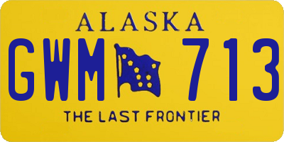 AK license plate GWM713