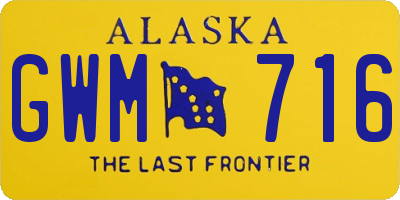 AK license plate GWM716