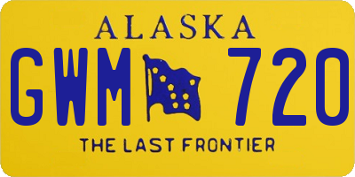 AK license plate GWM720
