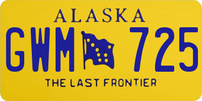 AK license plate GWM725
