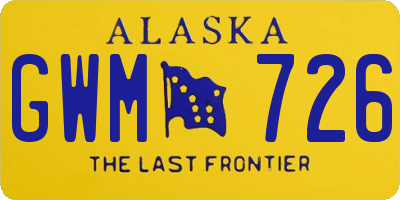 AK license plate GWM726