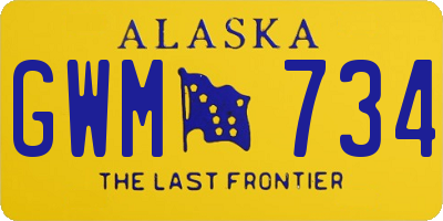 AK license plate GWM734