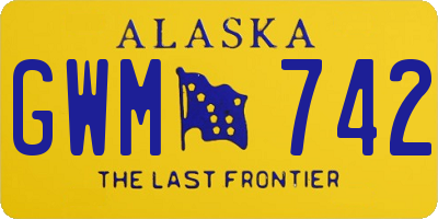AK license plate GWM742