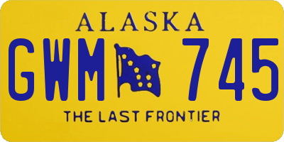AK license plate GWM745