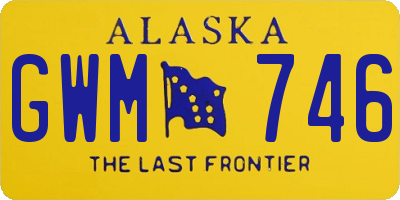 AK license plate GWM746