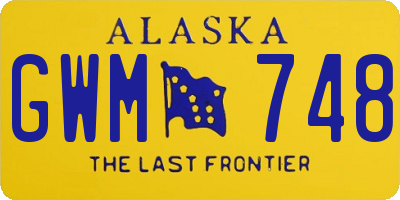 AK license plate GWM748