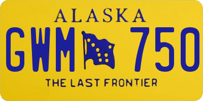 AK license plate GWM750