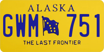 AK license plate GWM751