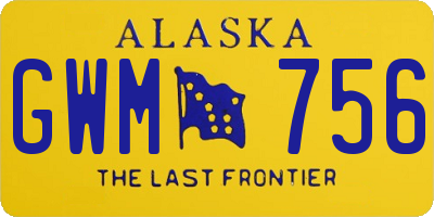 AK license plate GWM756