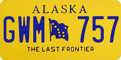 AK license plate GWM757