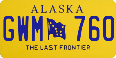 AK license plate GWM760