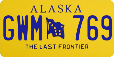 AK license plate GWM769