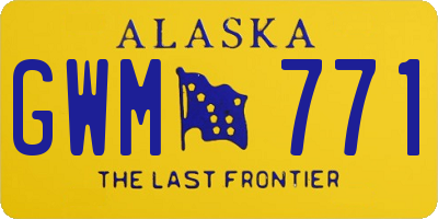 AK license plate GWM771