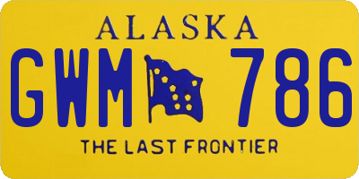 AK license plate GWM786