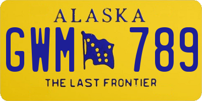 AK license plate GWM789