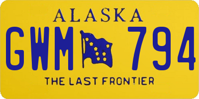 AK license plate GWM794
