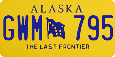 AK license plate GWM795