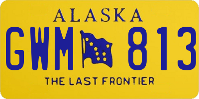 AK license plate GWM813