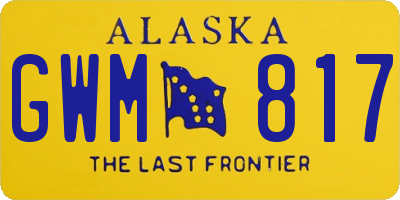 AK license plate GWM817