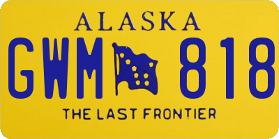 AK license plate GWM818