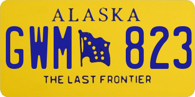 AK license plate GWM823